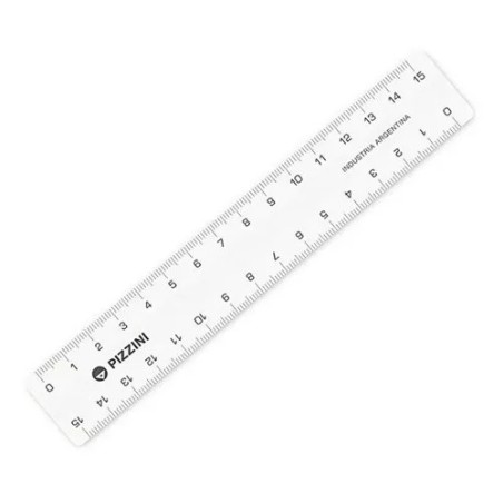 Regla Pizzini x15cm transparente