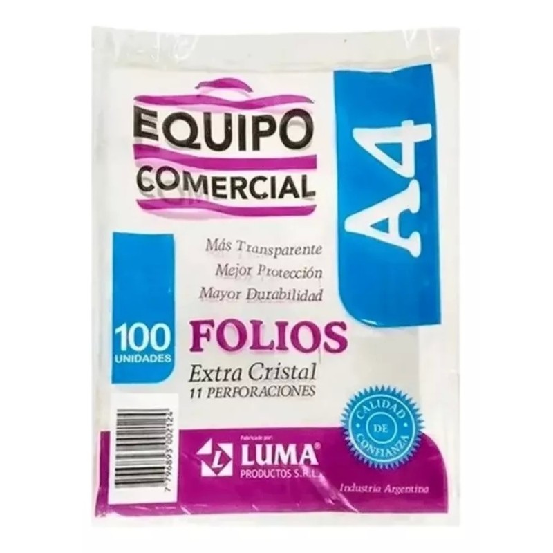 Folios Luma A4 x100 - transparente