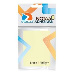 Notitas autoahesivas Ezco - 38x50 Mm  x 100 Hojas