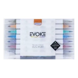 Marcadores BRW Evoke - Metallic X 8u - Doble Punta