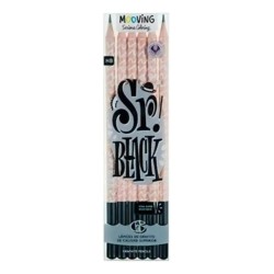 Lapices De Grafito Sr. Black Mooving x 6 Unidades