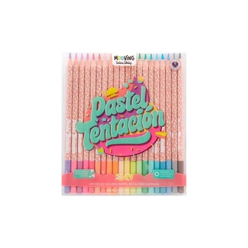 Lapices Mooving color - Pastel Tentacion X 20 unidades