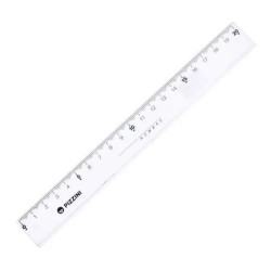 Regla Pizzini x20cm transparente