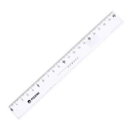 Regla Pizzini x20cm transparente