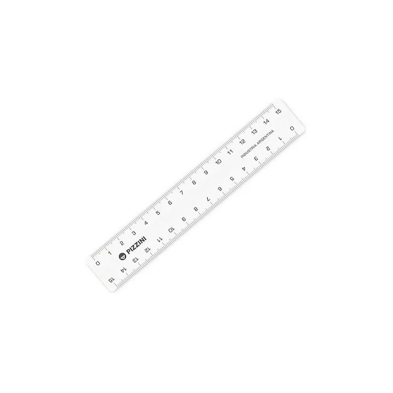 Regla Pizzini x15cm transparente