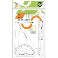 Set geometría Pizzini Transparente x3u