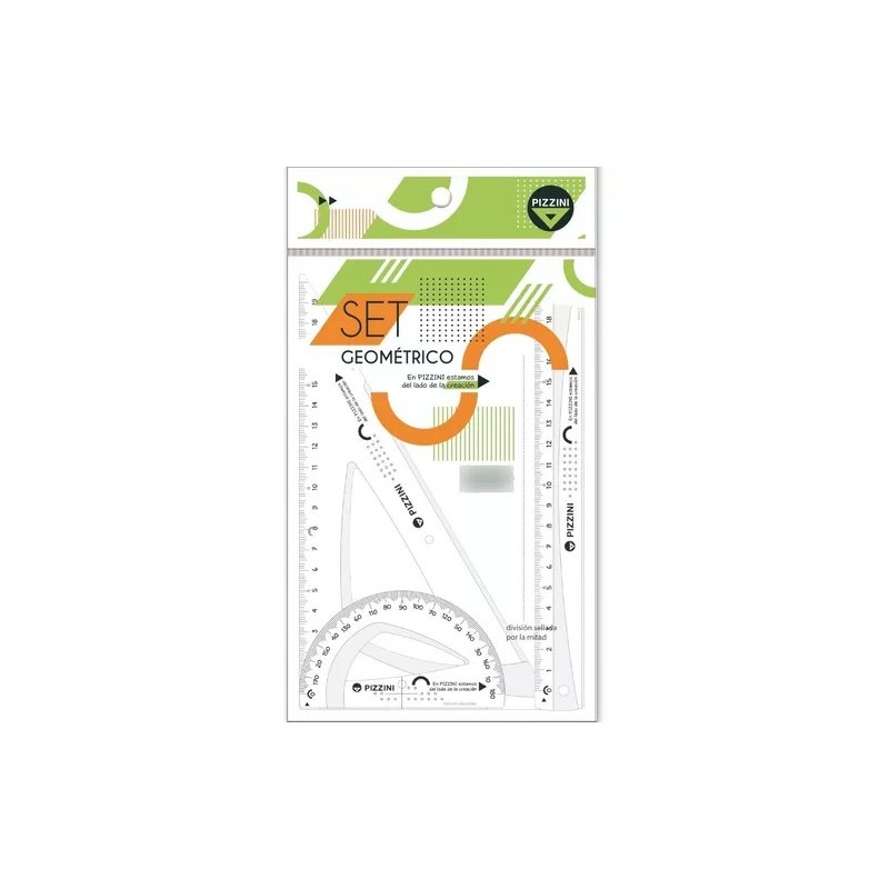 Set geometría Pizzini Transparente x3u