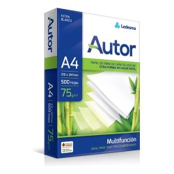 Resma A4 Autor 75grs. x500 hojas