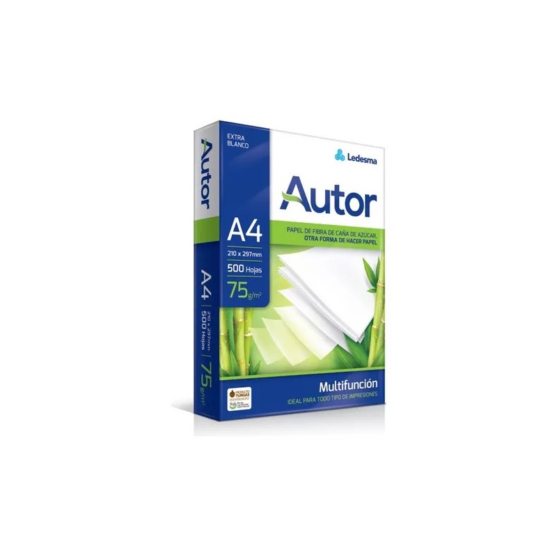 Resma A4 Autor 75grs. x500 hojas