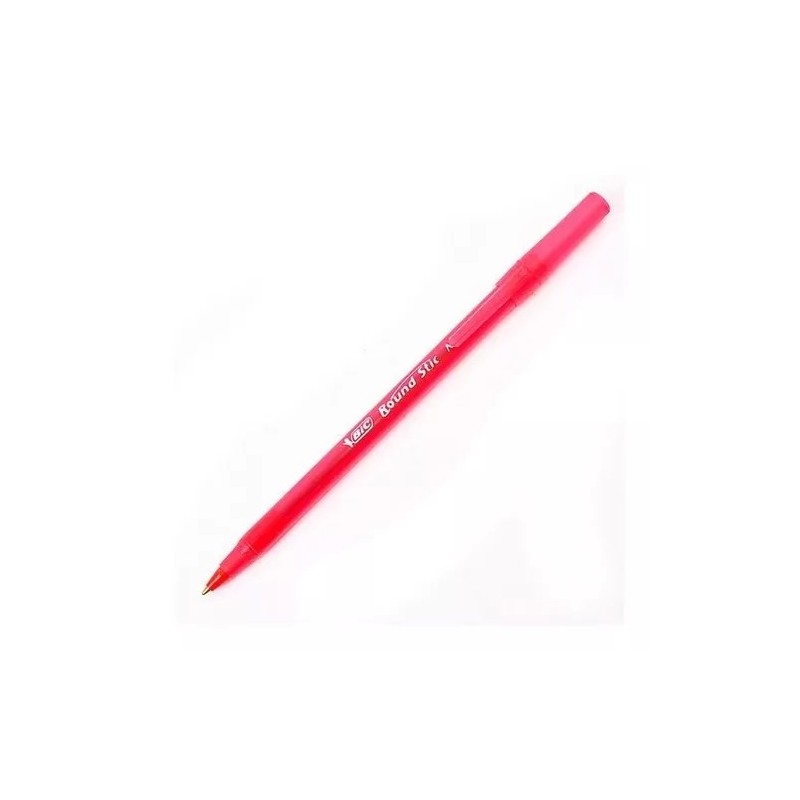 Lapicera Bolígrafo Bic Round Stick Rojo