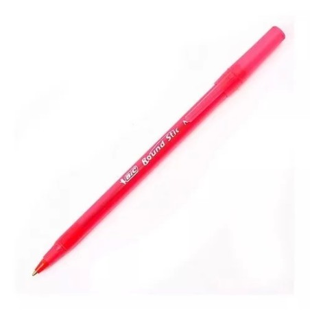 Lapicera Bolígrafo Bic Round Stick Rojo
