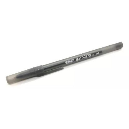 Lapicera Bolígrafo Bic Round Stick Negro