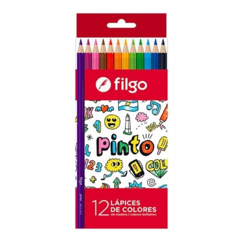 Lápices de colores Filgo Pinto x 12u