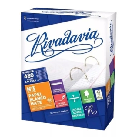 Repuesto Nro3 x480 hojas Rivadavia