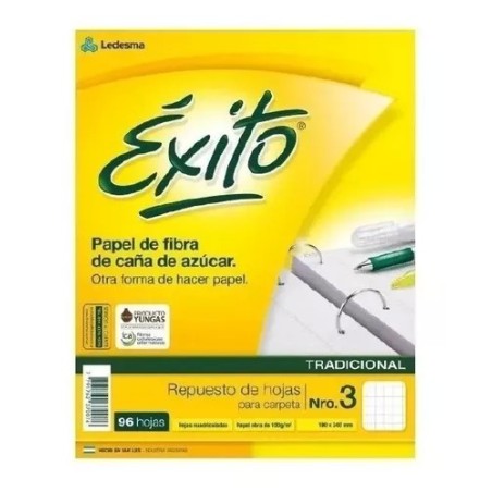 Repuesto Nro3 x96 hojas Éxito clásico