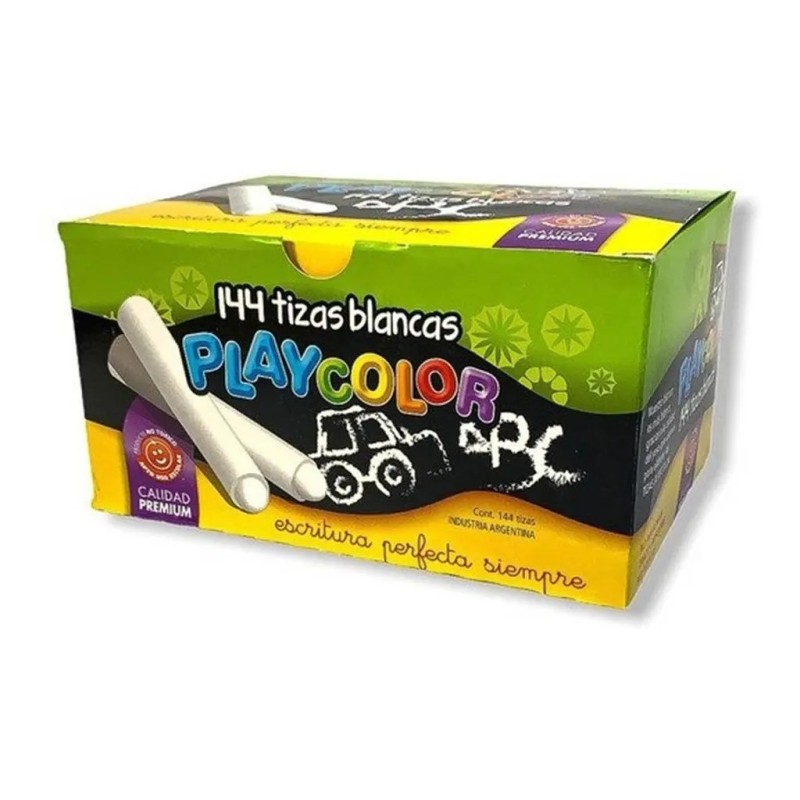 Tizas Playcolor blancas x144