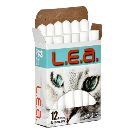 Tiza LEA blanca x 12