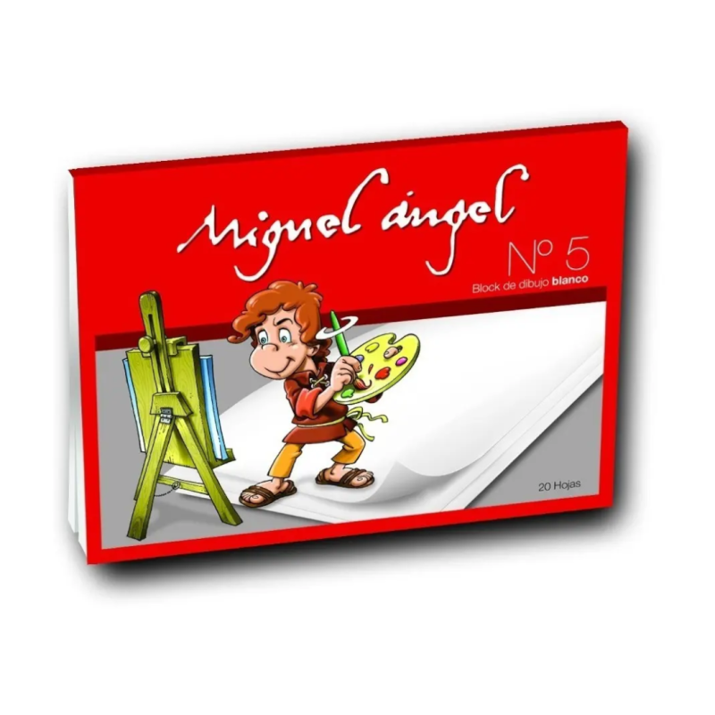Block de dibujo nro 5 Miguel Angel - blanco x 20 hojas