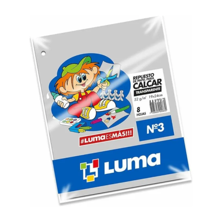 Hojas de calcar Luma nro 3 - x 8 hojas