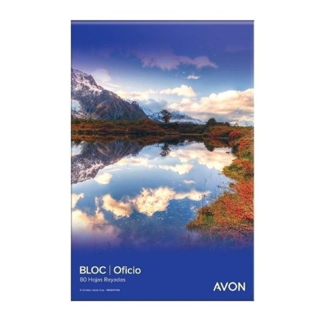 Block Avon Oficio 2 Perf 80H Rayado