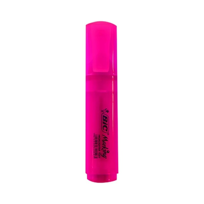 Resaltador Bic Marking chato fucsia