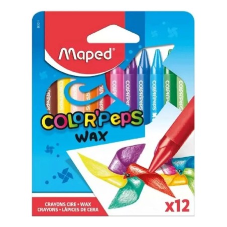 Crayones Maped Peps Wax x12 colores