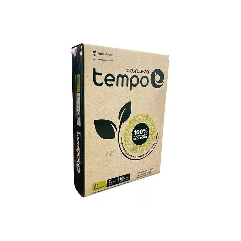 Resma A4 Tempo Naturaleza 75Gr x500 hojas