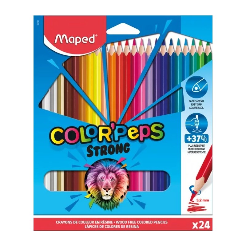 Lápices de colores Maped Colorpeps Strong x24