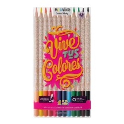 Lapices de Colores Mooving Vive Tus Colores X12