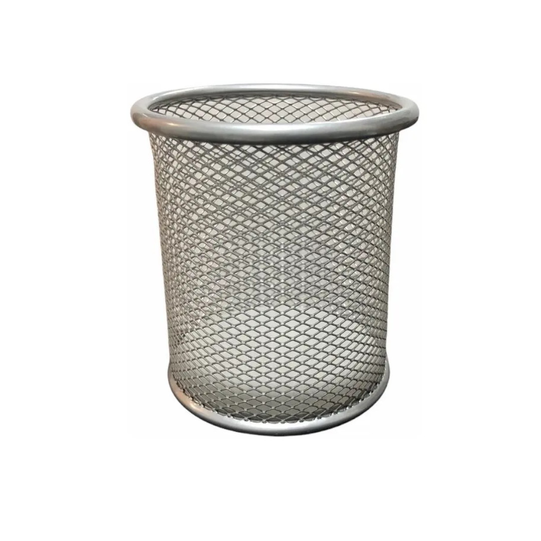 Porta lápices metálico enrejado Kendra - gris