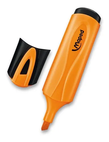 Resaltador flúo Maped chato naranja