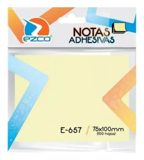 Notitas autoahesivas Ezco - 75x100 Mm x 100 Hojas