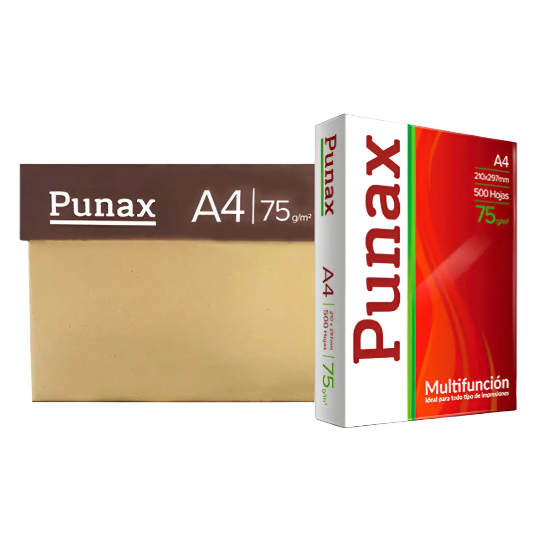 Resma A4 Punax 75gr. x500 hojas - Caja x 10