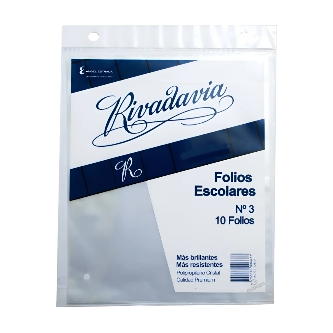 Folios Nro 3 Rivadavia x10 - transparente