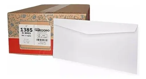 Sobre Medoro oficio inglés - caja x500