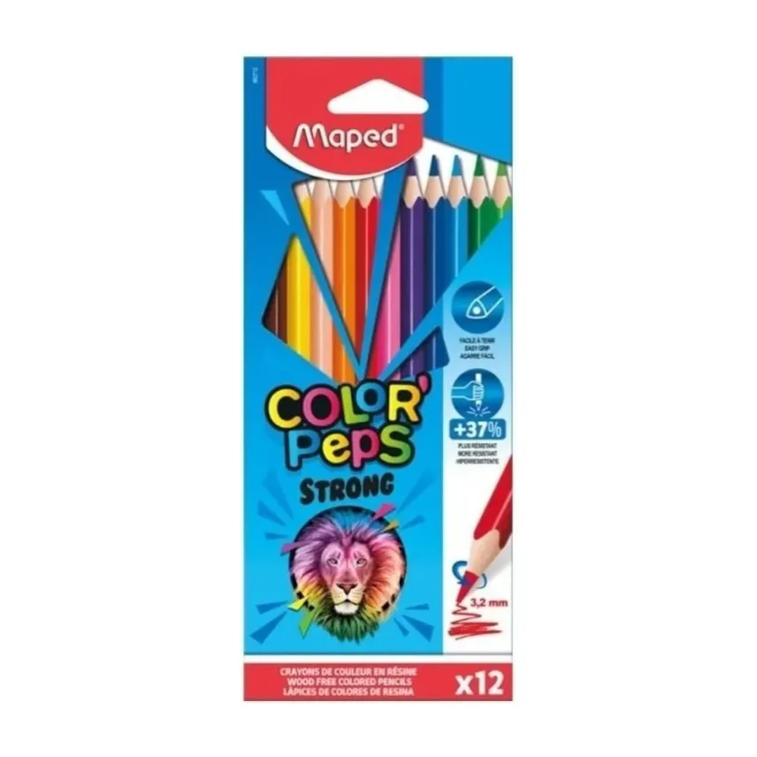 Lápices de colores Maped Colorpeps Strong x12