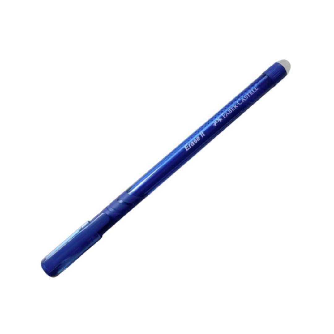 Lapicera bolígrafo Faber borrable - azul