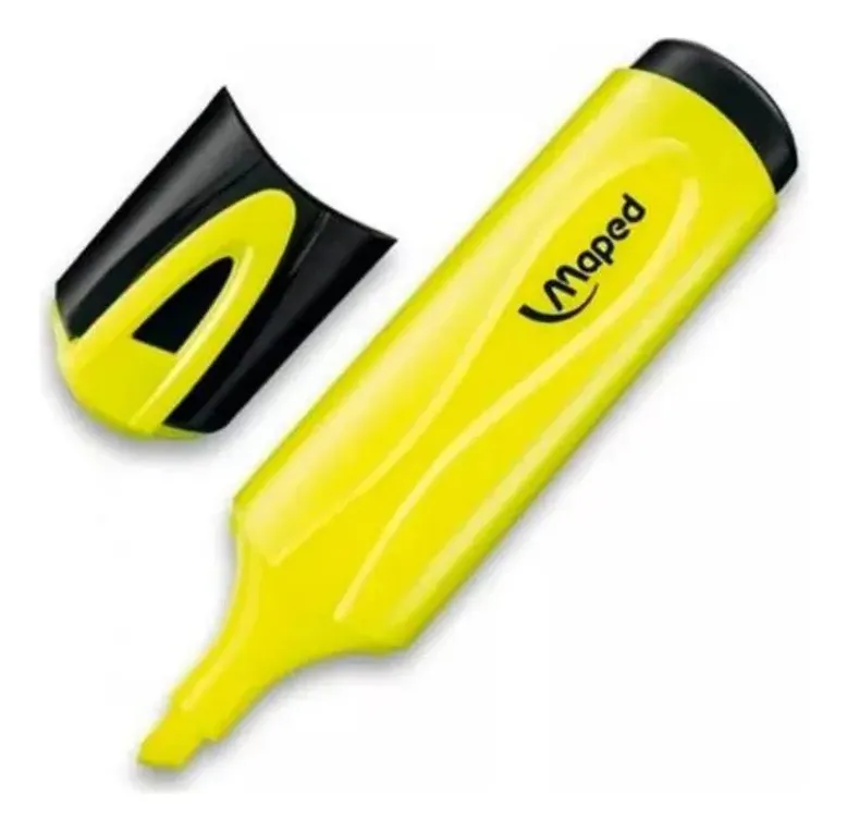Resaltador flúo Maped chato amarillo
