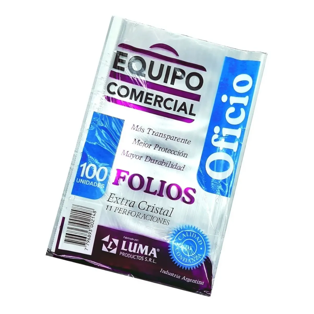 Folios Luma OFICIO x100 - transparente