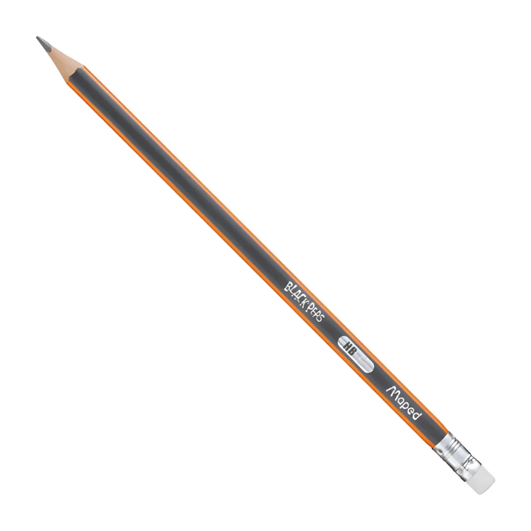 Lápiz Negro Maped Con Goma HB