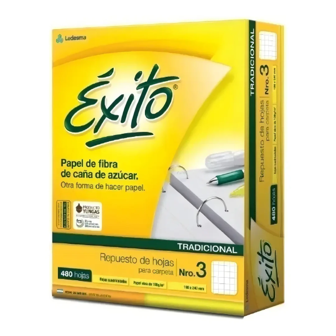 Repuesto Nro3 x480 hojas Éxito