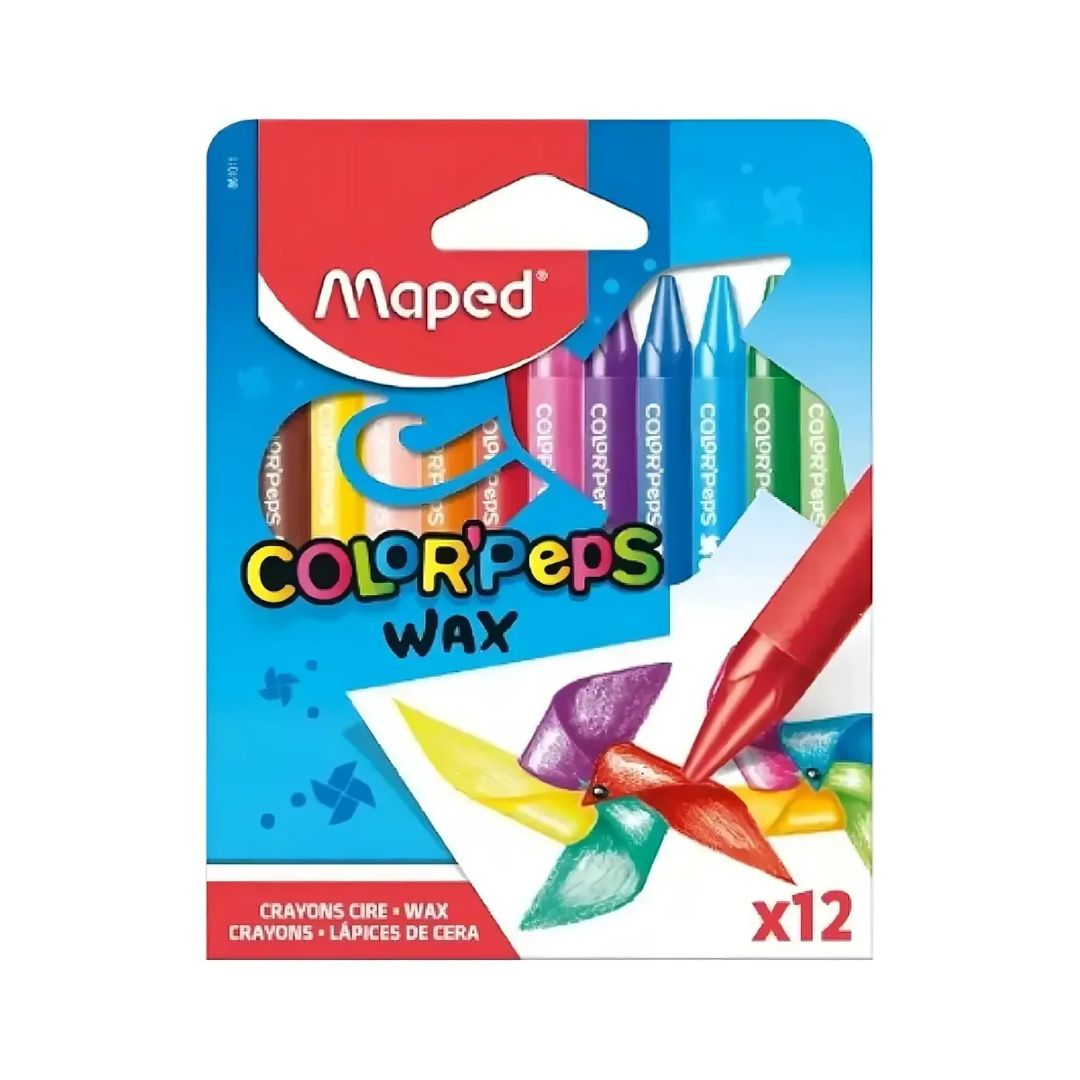 Crayones Maped Peps Wax x12 colores