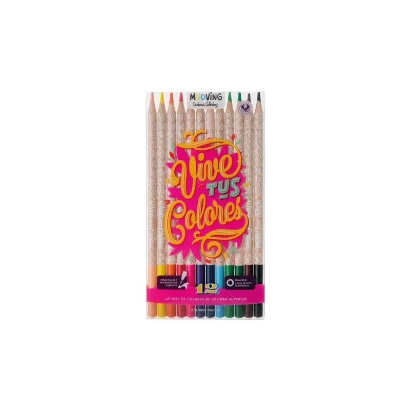 Lapices de Colores Mooving Vive Tus Colores X12